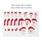 Wrapables Santa Claus Sticker Labels, Christmas Holiday Name Tags for Gifts & Stationery (45pcs)